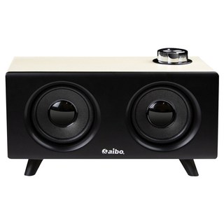 aibo 復古造型 多功能藍牙喇叭 TWS無線串聯, 白木紋, LA-BT-LS40-W