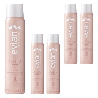 evian 依雲 超導活膚礦泉噴霧 舒緩鎮靜, 5瓶, 100ml