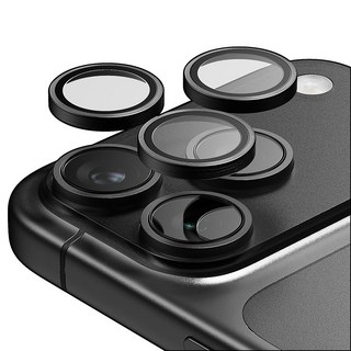 빅쏘 고투명 빛번짐방지 부착가이드 카메라 보호 링아이폰 강화유리 보호필름 블랙, 1세트