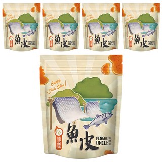 澎湖伯 泰式香茅風味魚皮 酥脆涮嘴 獨立包裝, 5包, 70g