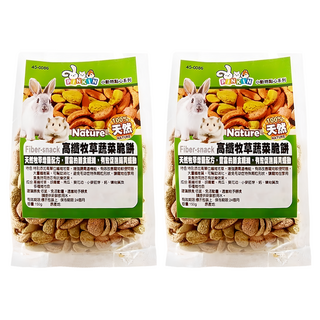 PINKIN 高纖牧草蔬菜脆餅 150g 2袋 寵物零食 兔子 天竺鼠 倉鼠 高纖維 幫助消化