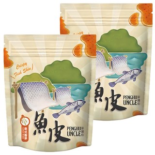 澎湖伯 泰式香茅風味魚皮 酥脆爽口 酸辣夠味 休閒零食, 2包, 70g