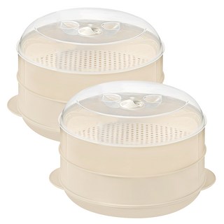 코멧 2단 전자레인지 스팀 찜냄비, 2개, 25cm