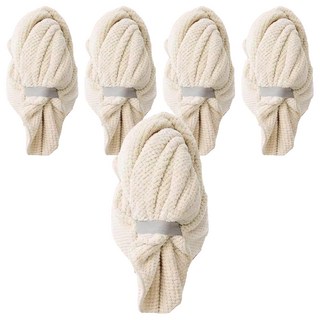 乾髮神器2代 超強力吸水乾髮帽 KDOT-980, 5個, 白色