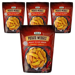 DJ&A 厚切馬鈴薯餅乾 甜辣口味, 100g, 4包