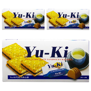 Yu-Ki 巧克力風味夾心餅 2枚x8包, 150g, 3盒