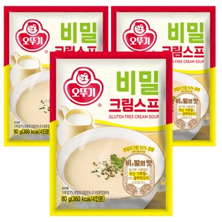 오뚜기 비밀스프 크림, 3개, 80g