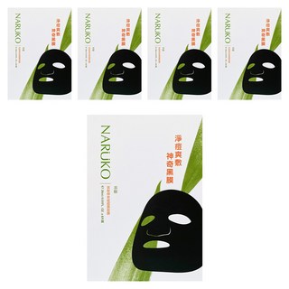 NARUKO 牛爾 台灣公司貨 茶樹神奇痘痘黑面膜, 8片, 5盒