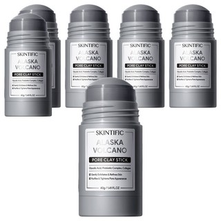 Skintific 阿拉斯加火山泥清潔泥膜棒 40g 深層清潔毛孔 平衡水油 淨化肌膚, 6瓶