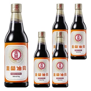 金蘭油膏，經典台灣味，590ml，讓料理呈現誘人的醬色和濃郁的醬香, 5瓶