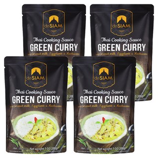 deSIAM 泰式綠咖哩調理醬包, 200g, 4包