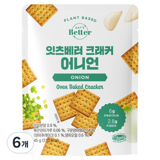 잇츠베러 크래커 어니언, 45g, 6개