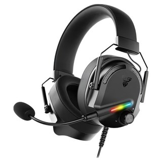 FANTECH HG26 7.1環繞立體聲RGB USB耳罩式電競耳機, 50mm大驅動單體, 可拆卸式麥克風, Black