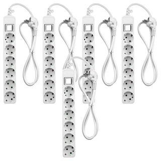 모노케어 안전 접지 멀티탭 6구 DH-2062NT, 1.5m, 화이트, 5개