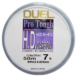 DUEL H.D. CARBON 碳纖線 碳素線 卡夢線 子線 前導線 H815 7號 釣魚線, 50m, 1捲