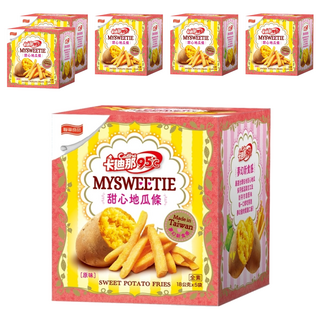 卡迪那95℃甜心地瓜條 台灣在地地瓜條 鹹甜脆 95℃低溫真空工法, 90g, 6盒