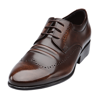VONIN 天然牛皮翼尖雕花德比鞋 LC004DBR