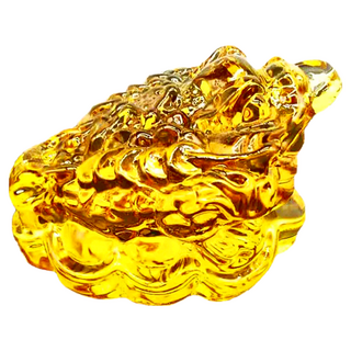 開運黃水晶擺件 居家擺設財運亨通 0.14kg, 蟾蜍, 7*5cm