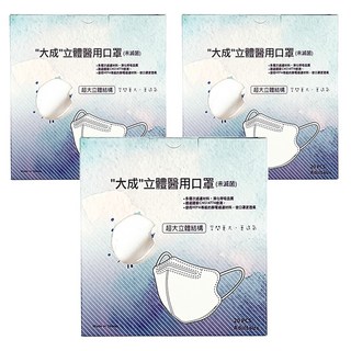 大成過濾 5D鳥嘴口罩, 20片, 3盒, 白色