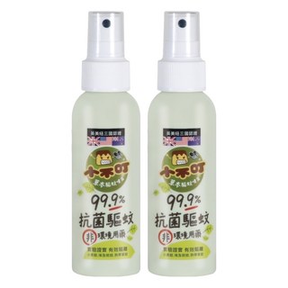 培寶小不叮抗菌草本驅蚊雙效噴霧升級版全家人用, 100ml, 2瓶