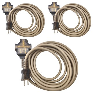 MAX STAR 太星電工 一開三插動力軟線 安全開關防潑水 過載自動斷電, 5m, 沙棕色, 3條