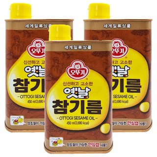 OTTOGI 不倒翁 Yetnal 傳統芝麻油, 450ml 按壓式, 3瓶
