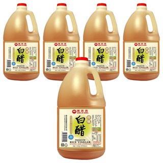萬家香 珍釀白醋 100%純釀造, 絕不使用冰醋酸, 不添加人工調味料, 3.75L, 5瓶