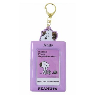 PEANUTS 史努比 相片卡片收納套鎖圈