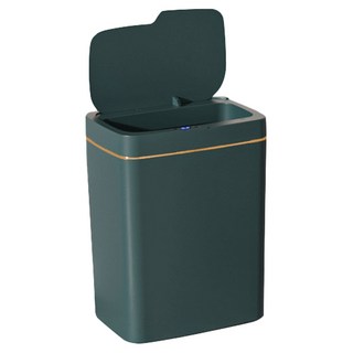 BQ014 輕奢智能垃圾桶, 環保電子元件, 15L/18L, 輕奢白/優雅綠, 26 x 18.5 x 30.5cm