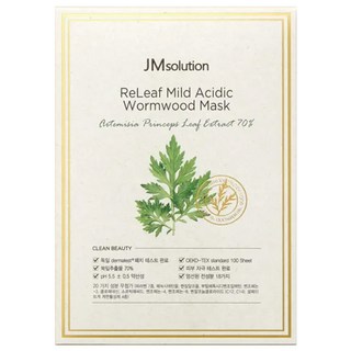 JMsolution 肌司研 弱酸性舒緩鎮靜艾草面膜 70%艾草萃取物, 10片, 1盒