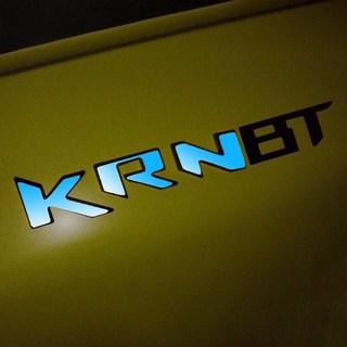 SYM KRN LOGO 反光機車貼紙, 藍色, 1個