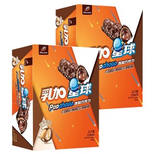 77 乳加星球 花生可可 Pop Choco 多層巧克力內餡 12入裝, 456g, 2盒