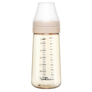 speCtra 貝瑞克 PPSU奶瓶, 米黃色, 260ml, 2個