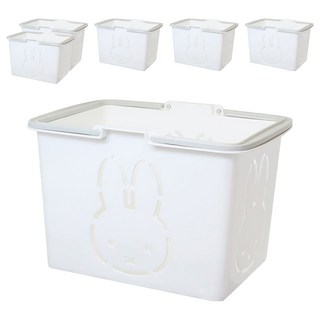 Miffy 米飛兔 塑膠手提籃, 白色, 6個