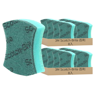 3M Scotch-Brite 百利 Basic 多用途三層雙面海綿菜瓜布, 8入, 2包