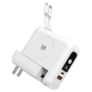 MCK 科技 3合1多功能行動電源, 10000mAh 大容量, 22.5W 雙向快充, MCK-SPB001, 白色