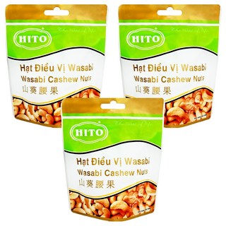 HITO 山葵腰果 口感酥脆 粒粒飽滿, 100g, 3包