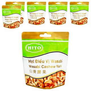 HITO 山葵腰果 口感酥脆 粒粒飽滿, 100g, 6包