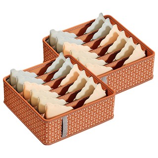 조이베리 다용도 서랍형 속옷 브라 칸막이 정리함, 와인레드, 2개