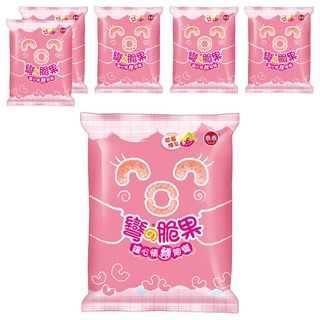乖乖 玉米脆果 彎的脆果 草莓煉乳, 40g, 6包