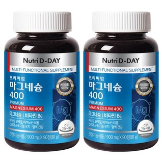 뉴트리디데이 프리미엄 마그네슘 400, 90정, 2개