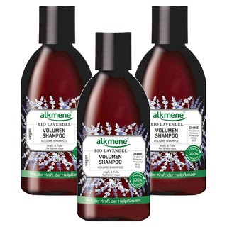 alkmene 歐珂蔓 薰衣草豐盈洗髮露 適合細軟髮/扁塌髮質/老化敏感性頭皮 不含矽靈/SLS/礦物油 控油修護 深層補水, 250ml, 3瓶