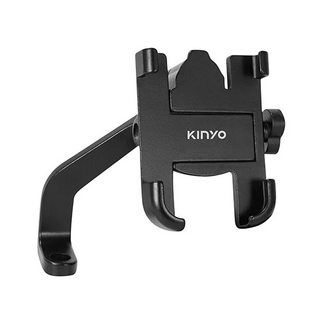Kinyo U型機車手機架 附防滑墊 + 防滑貼片 + 六角螺絲把手 8.5 x 6.3cm 165g, MCH-087, 黑色