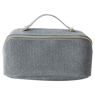 西格傢飾 閃亮亮韓系貴婦風琴化妝包 25x12x11cm 晶鑽灰, 1個