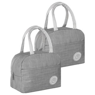 AHOYE 加厚保冷保溫便當袋 130g, 灰色, 2個