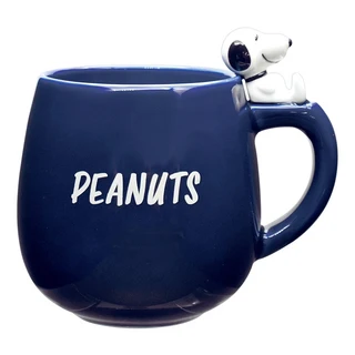 大西賢 Snoopy 史努比 陶瓷馬克杯 450ML, 深藍色, 1個