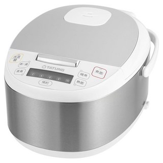 TATUNG 大同 微電腦電子鍋6人份 25.1 x 24 x 27.2cm, TRC-06REC, 白色 + 銀色