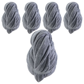 乾髮神器2代 超強力吸水乾髮帽 KDOT-980, 5個, 灰色