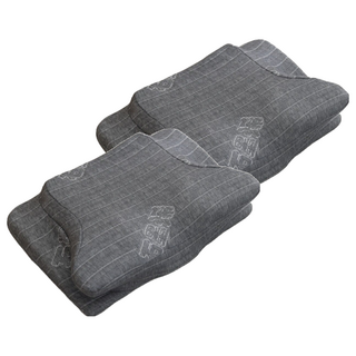 J-bedtime 床寢時光 釋壓舒眠止鼾修容蝶型枕頭 石磨烯, 灰色, 2個