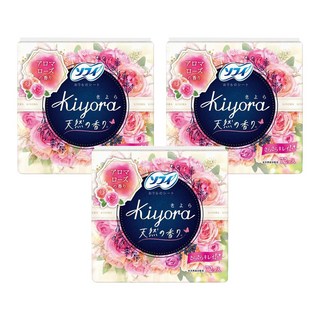 SOFY 蘇菲 日本原裝進口 Kiyora 舒爽清香護墊 玫瑰香, 14cm, 72片, 3包